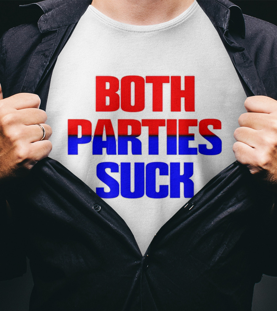 Both Parties Suck Red Blue Political T-Shirt