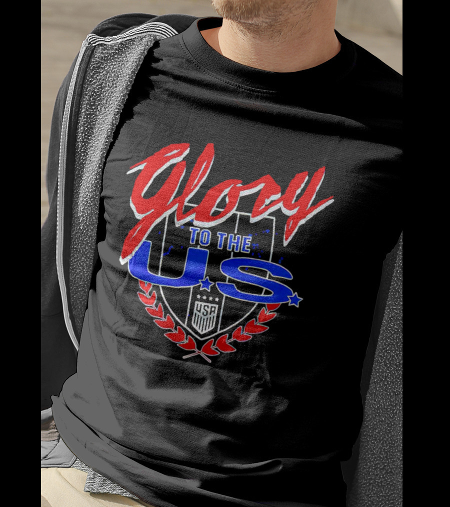 Glory To The U.S. Vintage USA Shield With Laurel And Stars T-Shirt