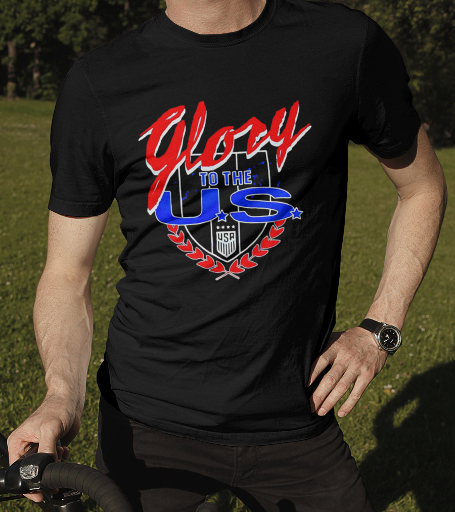 Glory To The U.S. Vintage USA Shield With Laurel And Stars T-Shirt