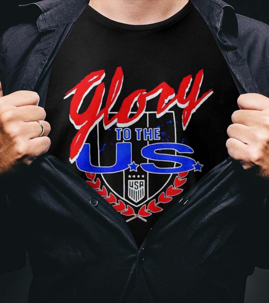 Glory To The U.S. Vintage USA Shield With Laurel And Stars T-Shirt