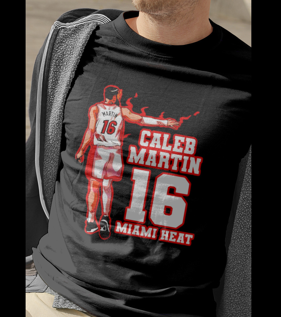 Caleb Martin 16 Miami Heat NBA Player T-Shirt
