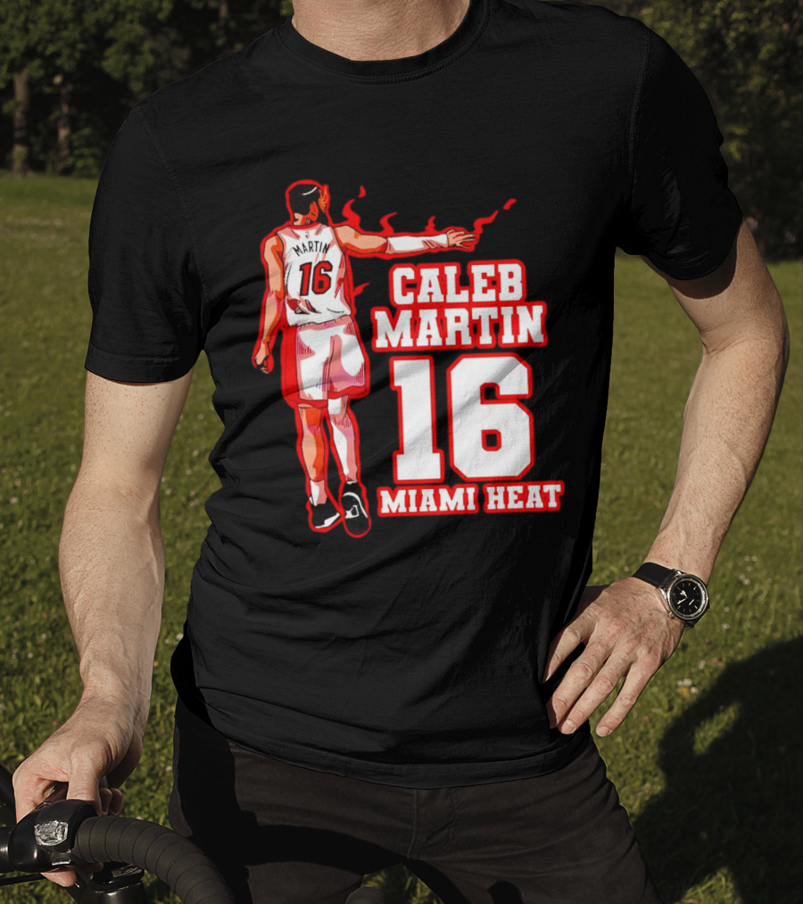 Caleb Martin 16 Miami Heat NBA Player T-Shirt