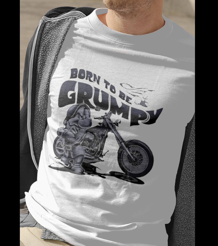 Born To Be Grumpy Motorcycle Rider T-Shirt
