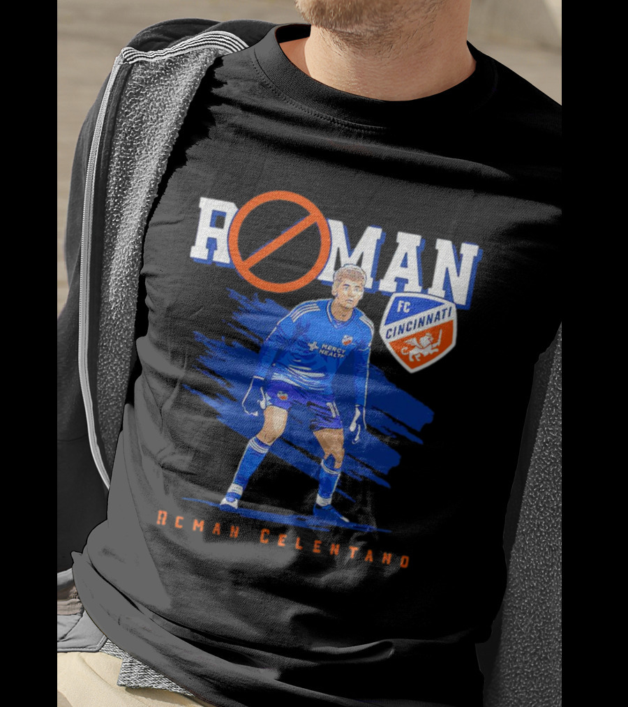 Roman Celentano FC Cincinnati Player Text T-Shirt