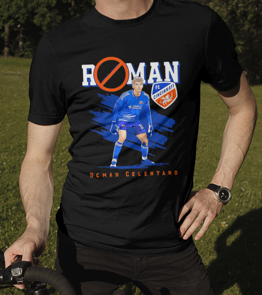 Roman Celentano FC Cincinnati Player Text T-Shirt