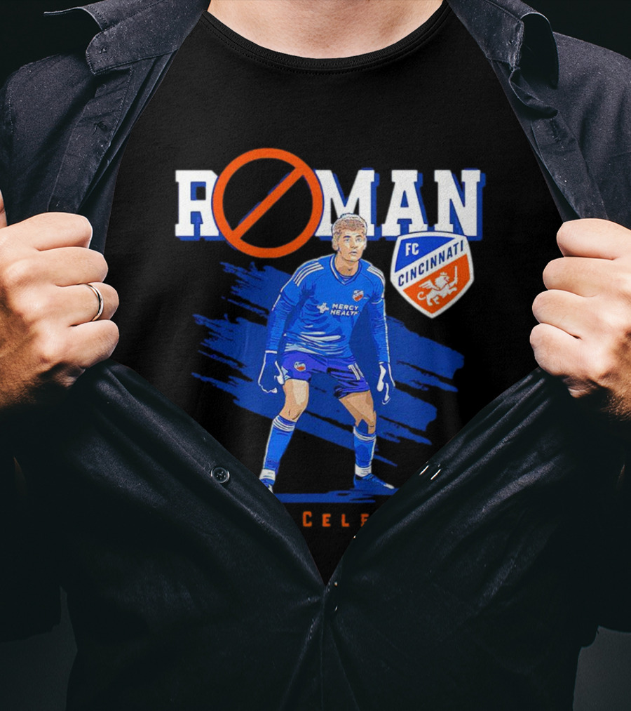 Roman Celentano FC Cincinnati Player Text T-Shirt
