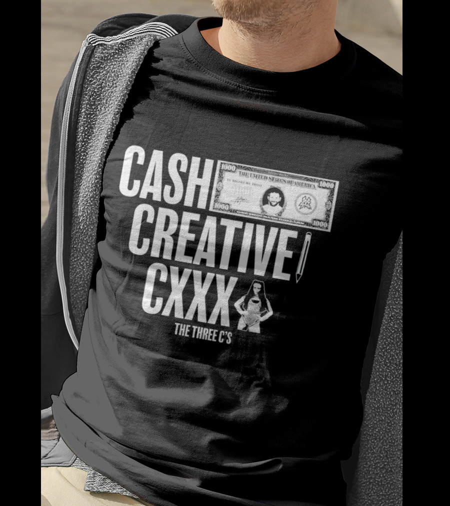 Cash Creative Cxxx The Three C’s Matt Cardona Dollar Pencil Woman T-Shirt
