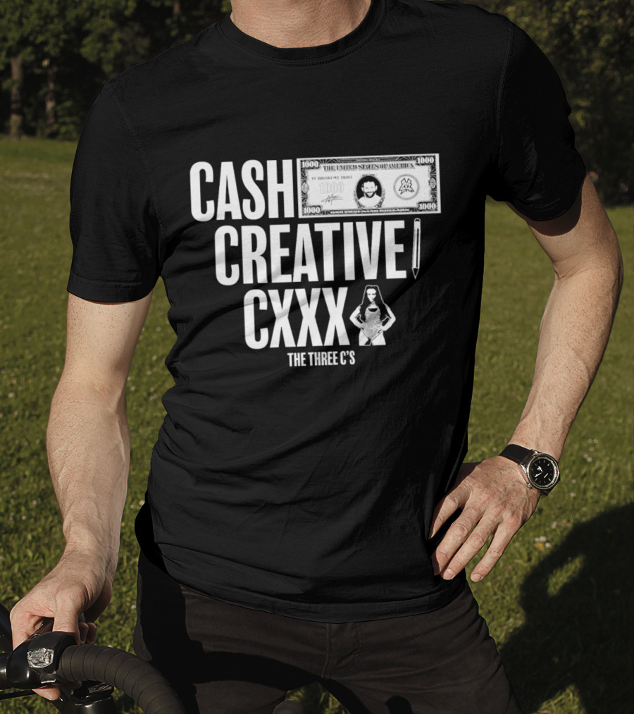 Cash Creative Cxxx The Three C’s Matt Cardona Dollar Pencil Woman T-Shirt