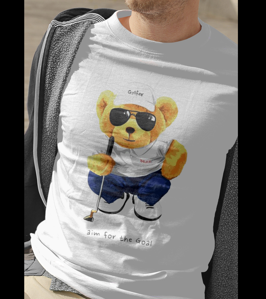 Golfer Bear Aim For The Goal T-Shirt