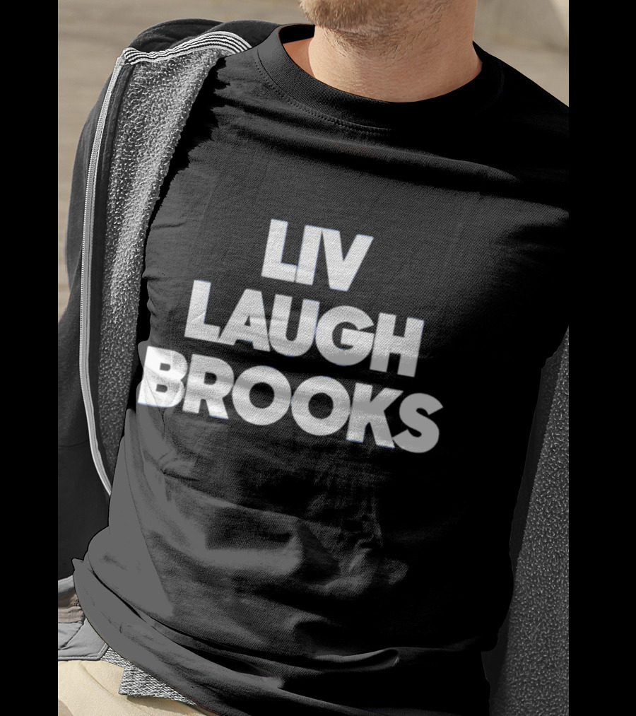 LIV Laugh Brooks Playful Phrase T-Shirt