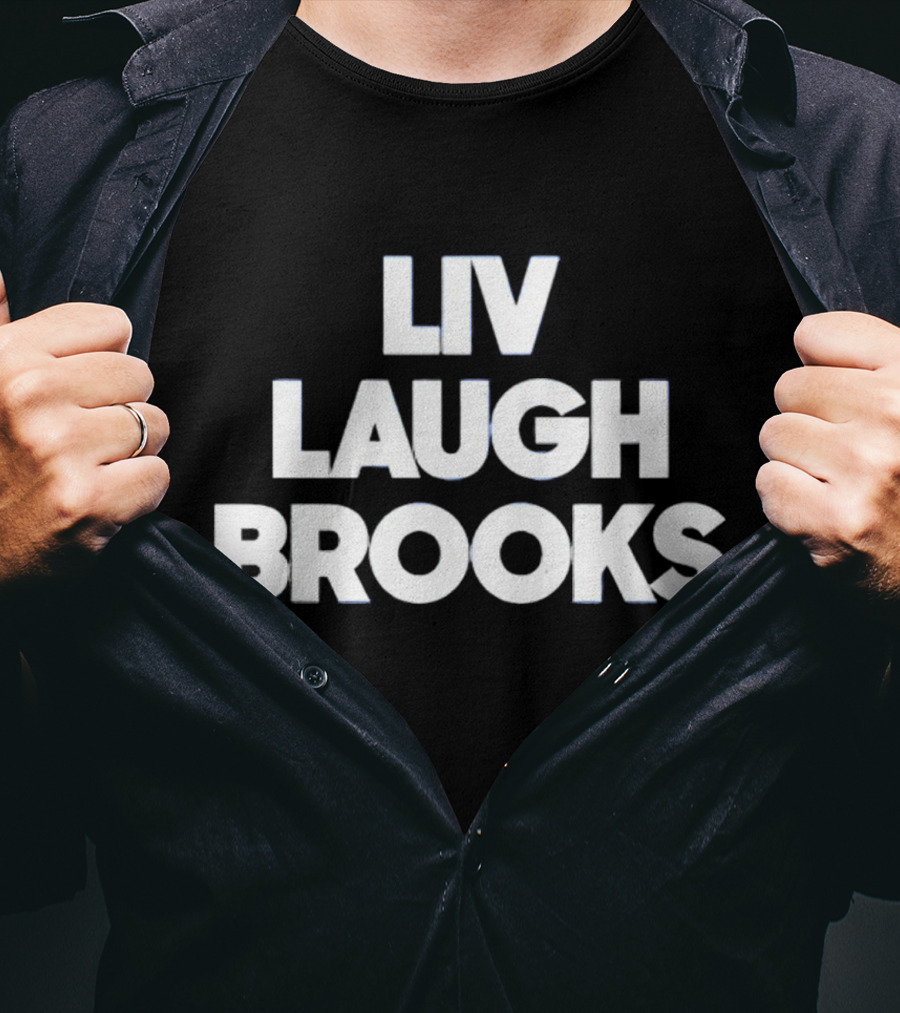 LIV Laugh Brooks Playful Phrase T-Shirt