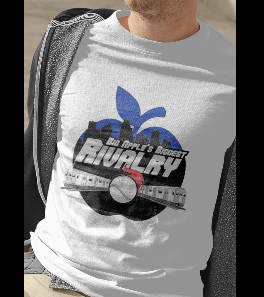 Big Apple's Biggest Rivalry Subway Baseball Skyline T-Shirt