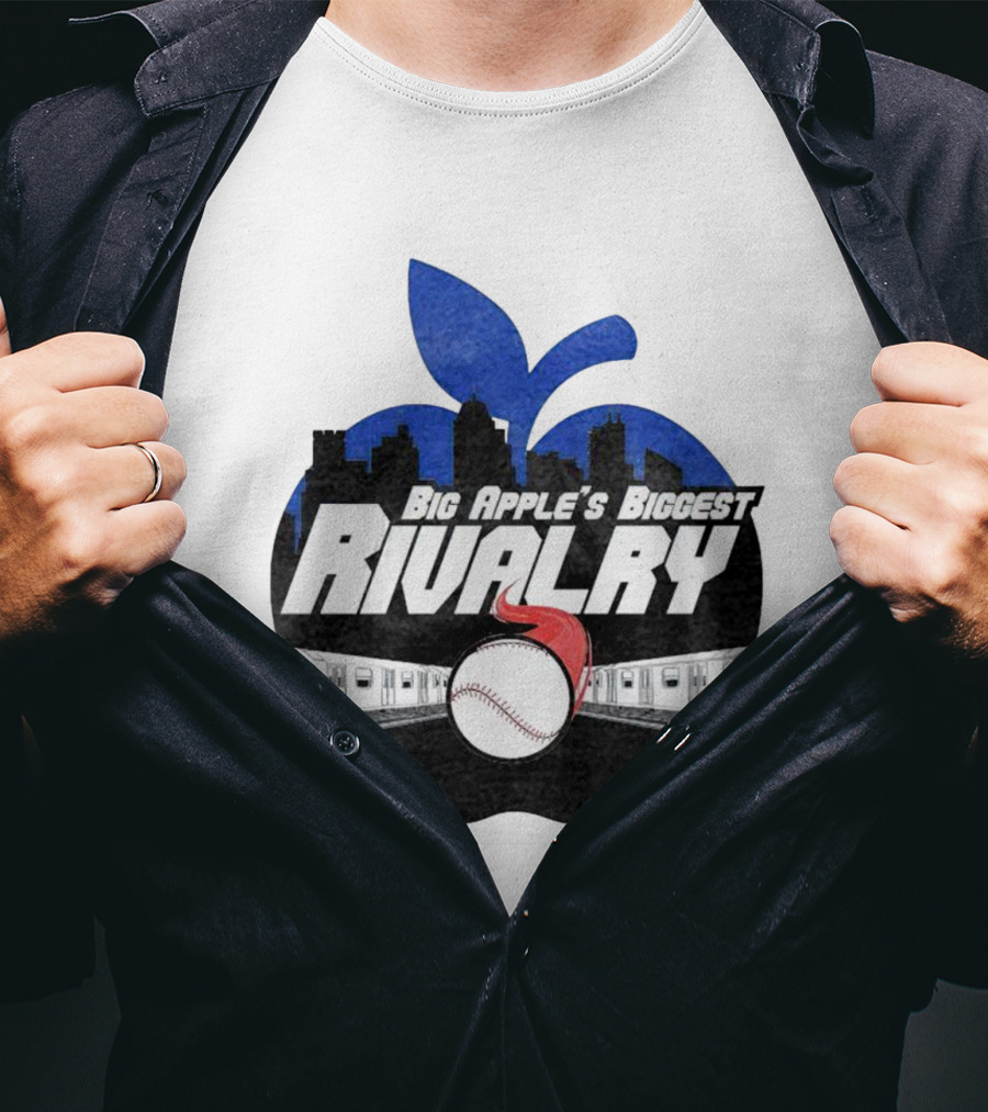 Big Apple's Biggest Rivalry Subway Baseball Skyline T-Shirt