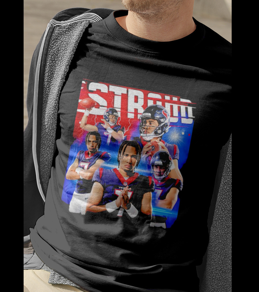 CJ Stroud Houston Texans Quarterback Action Collage T-Shirt