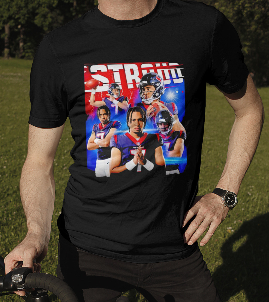 CJ Stroud Houston Texans Quarterback Action Collage T-Shirt