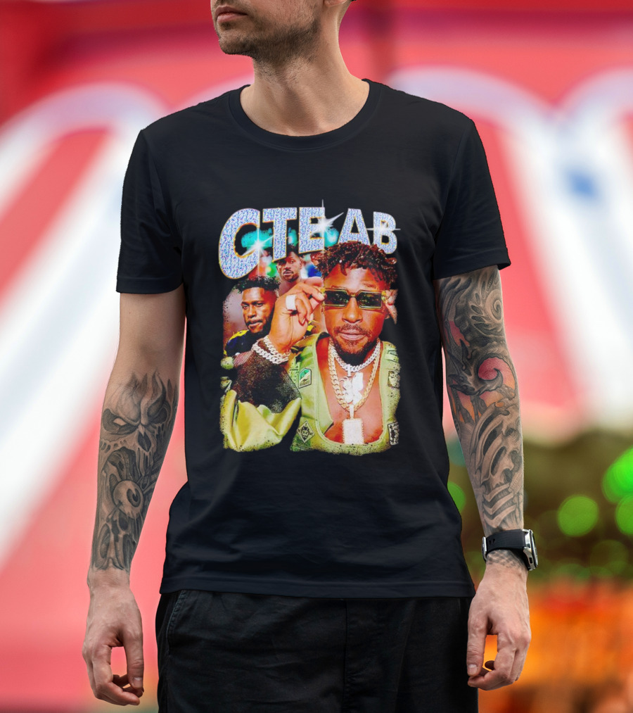 CTE AB Antonio Brown Vibrant Portrait with Sunglasses and Jewelry T-Shirt