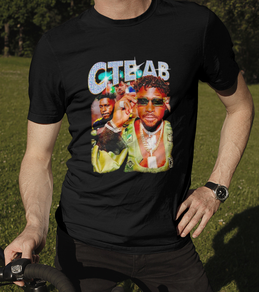 CTE AB Antonio Brown Vibrant Portrait With Sunglasses And Jewelry T-Shirt
