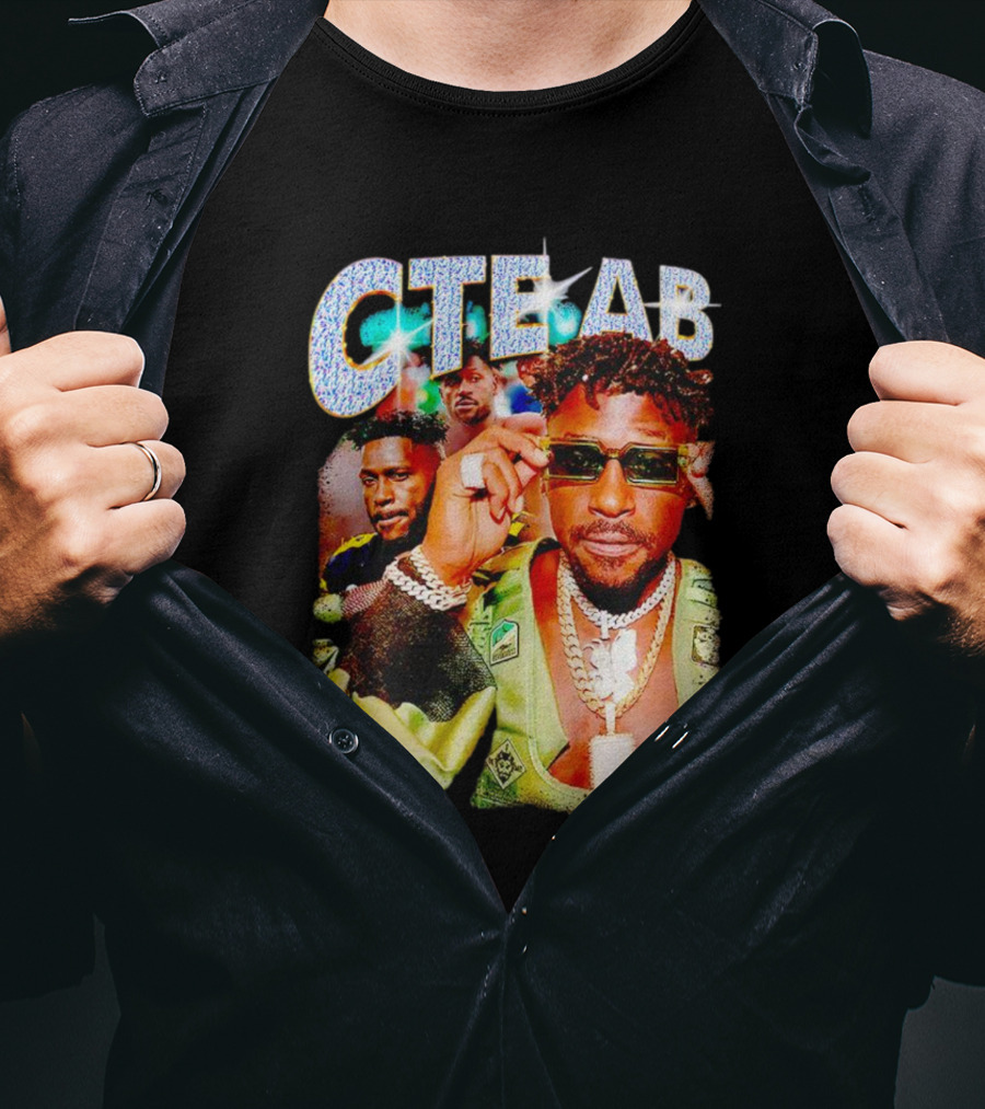 CTE AB Antonio Brown Vibrant Portrait With Sunglasses And Jewelry T-Shirt