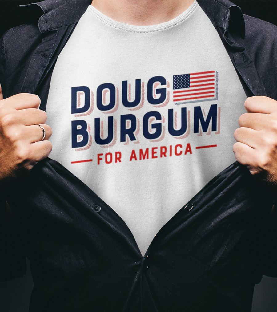 Doug Burgum For America Flag T-Shirt