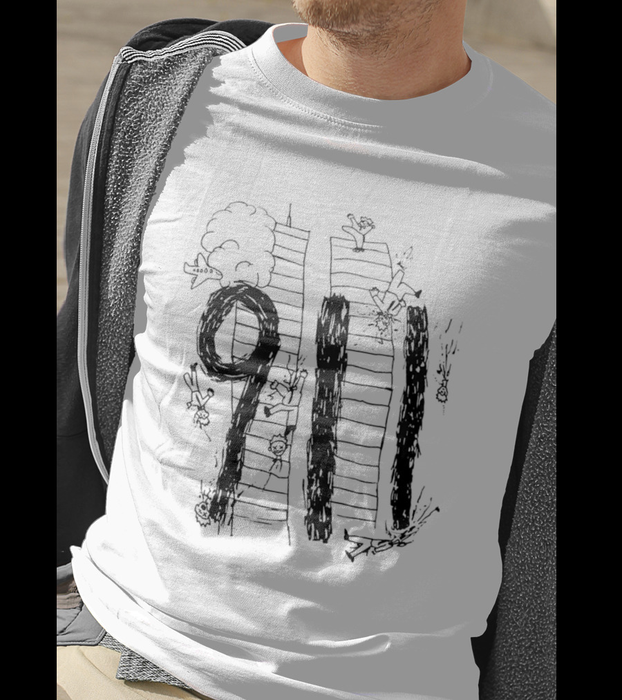 Frank Hassle 911 Twin Towers Sketch T-Shirt