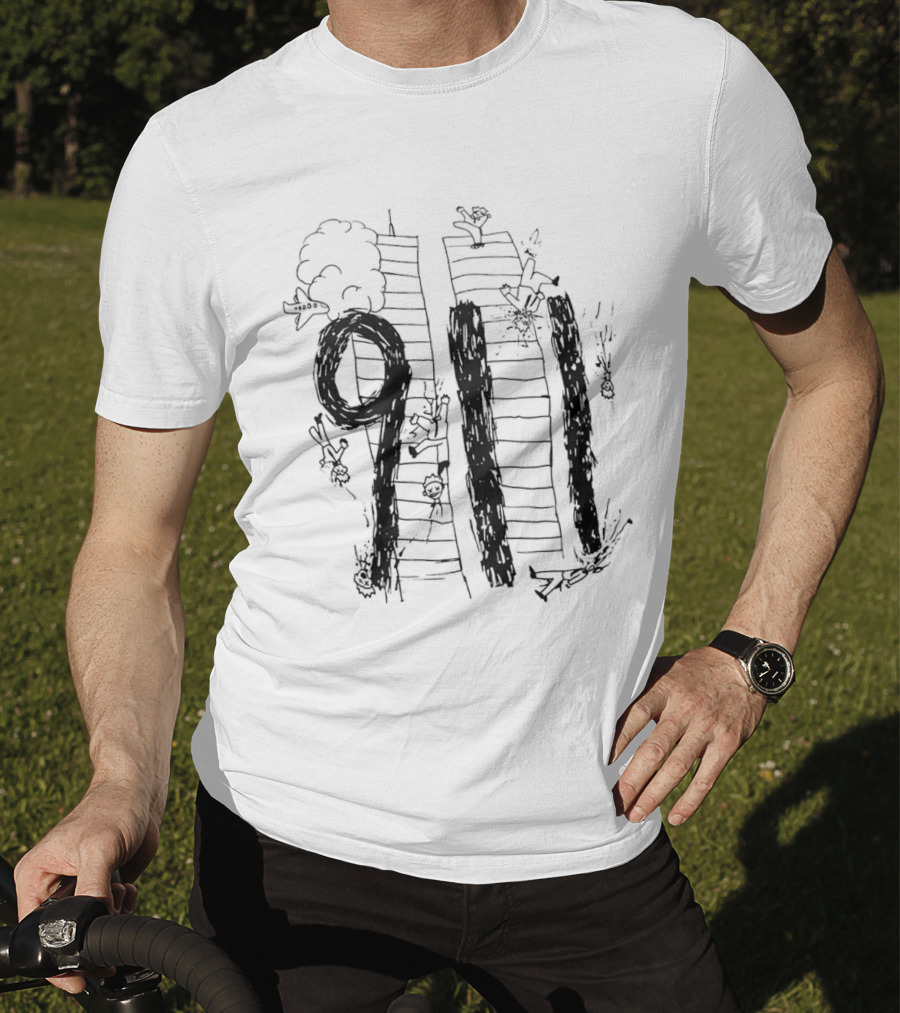 Frank Hassle 911 Twin Towers Sketch T-Shirt