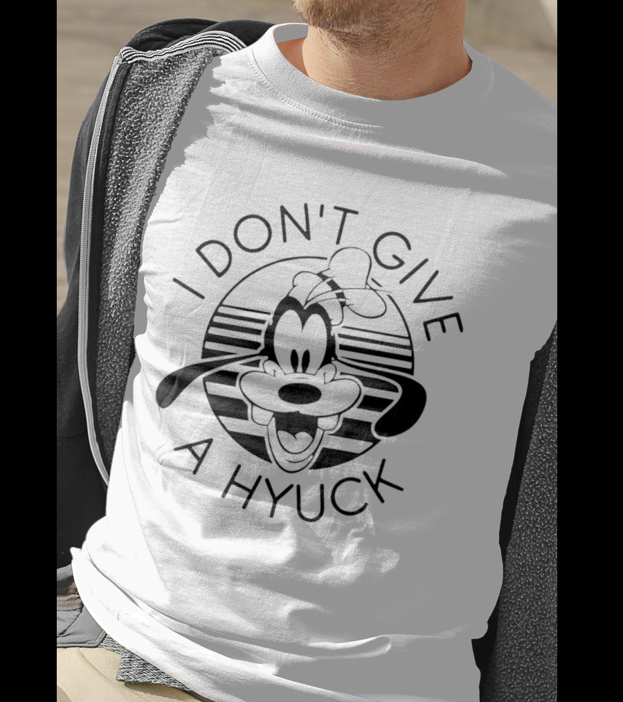 Goofy I Don't Give A Hyuck Retro Circle Face T-Shirt