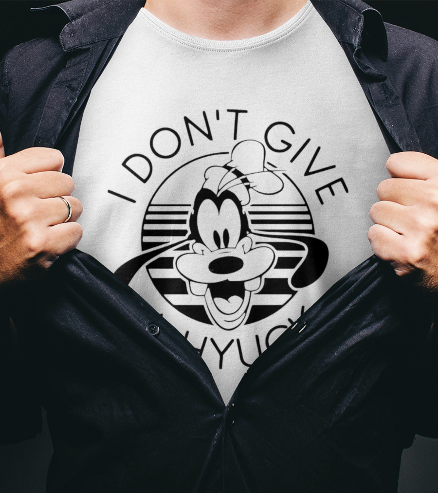 Goofy I Don't Give A Hyuck Retro Circle Face T-Shirt