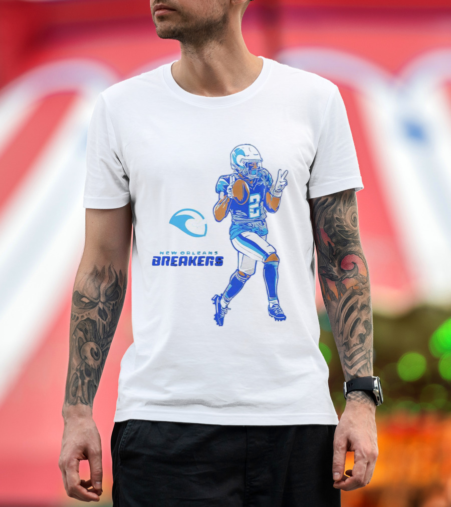 Johnnie Dixon 2 New Orleans Breakers Football Deuces T-Shirt