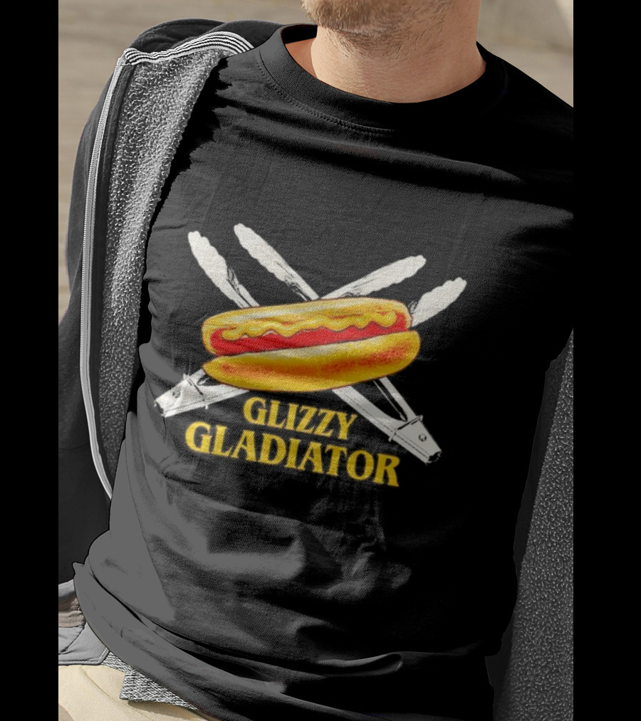 Glizzy Gladiator Hot Dog And Grill Tongs Crossed T-Shirt