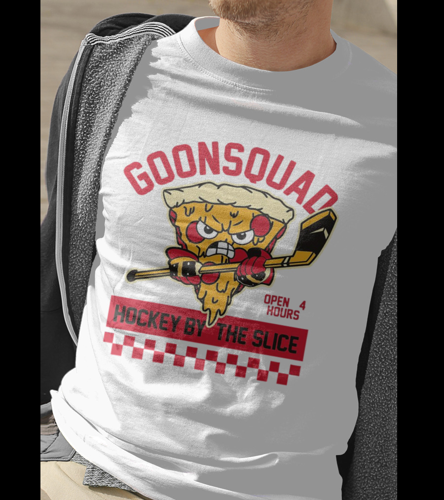 Goonsquad Hockey By The Slice Pizza Warrior Open 4 Hours T-Shirt