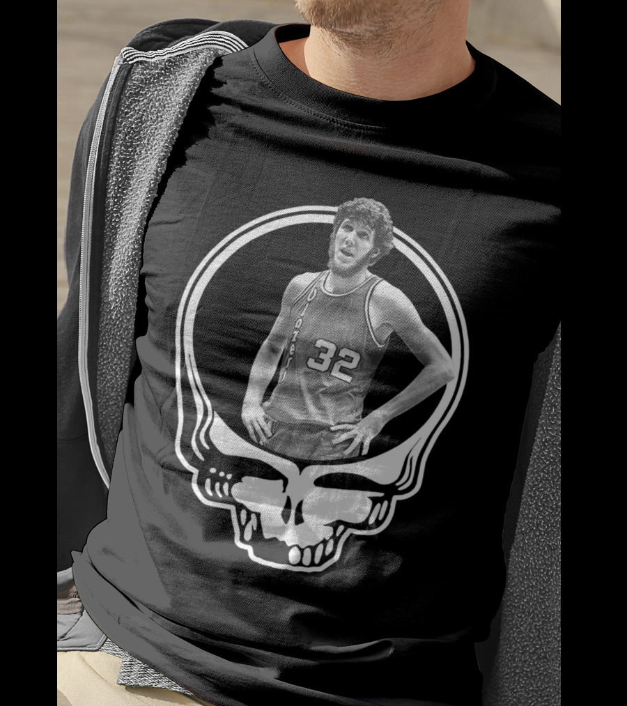 Grateful Dead Portland Trail Blazers Bill Walton Skull 32 T-Shirt