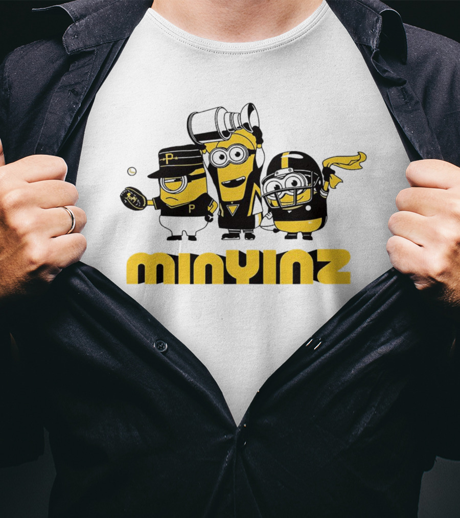 Minions Mini Yinz Pittsburgh Sports Jeff D. Lowe T-Shirt