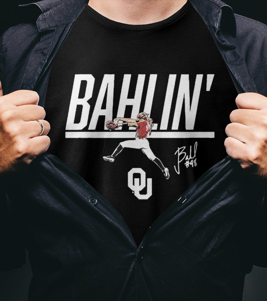 Bahlin' Jordy Bahl #98 Oklahoma Sooners Women's Softball T-Shirt