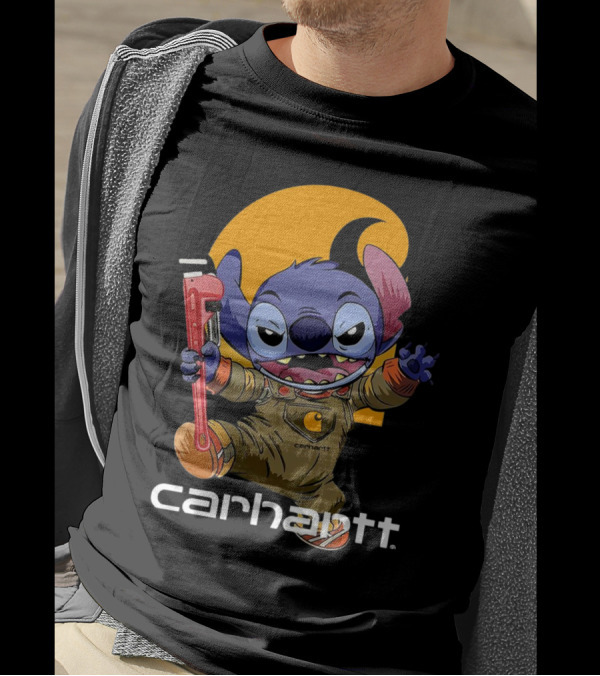 Stitch Carhartt Work In Progress Logo Crossover T-Shirt