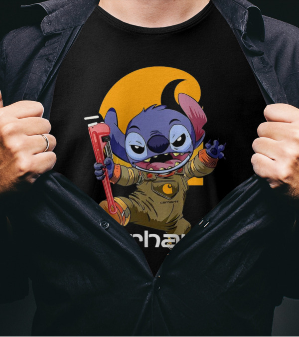 Stitch Carhartt Work In Progress Logo Crossover T-Shirt