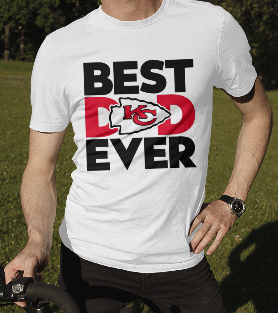 Best Dad Ever Kansas City Chiefs NFL Fan T-Shirt