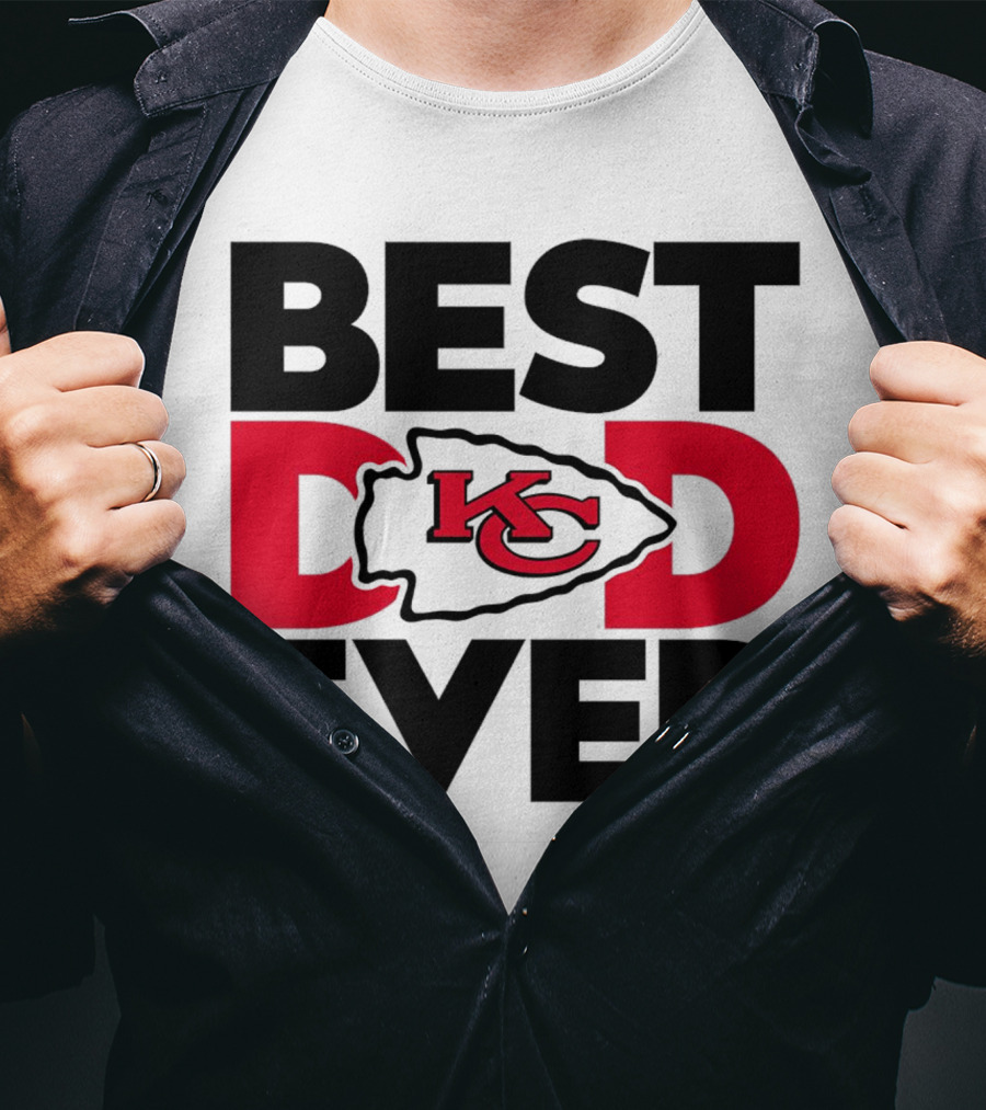 Best Dad Ever Kansas City Chiefs NFL Fan T-Shirt