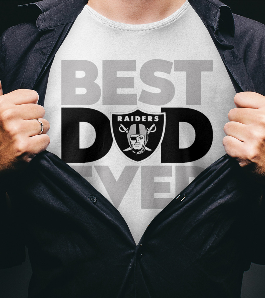 Best Dad Ever Raiders NFL Las Vegas T-Shirt