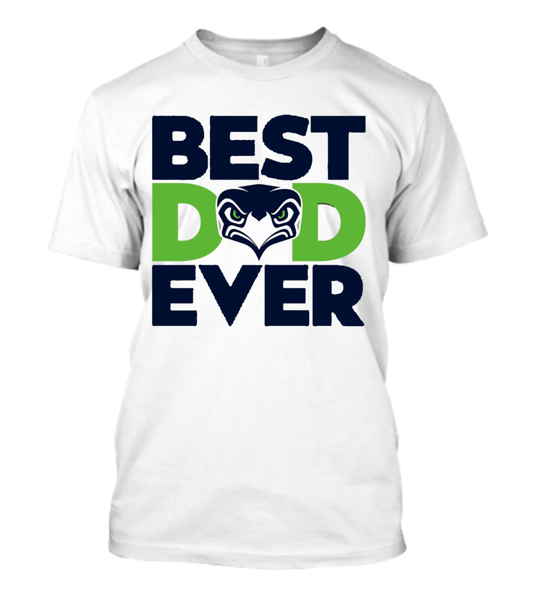 Best Dad Ever Seattle Seahawks Logo NFL T-Shirt