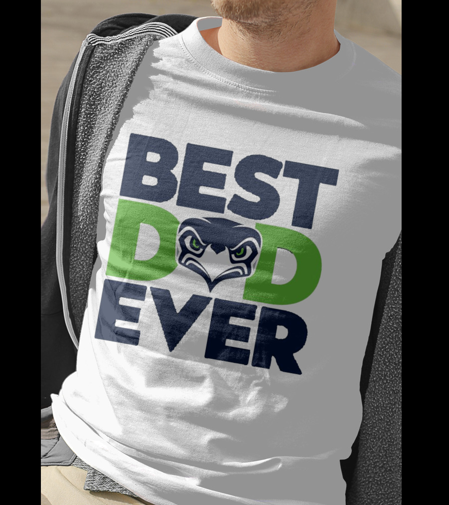 Best Dad Ever Seattle Seahawks Logo NFL T-Shirt