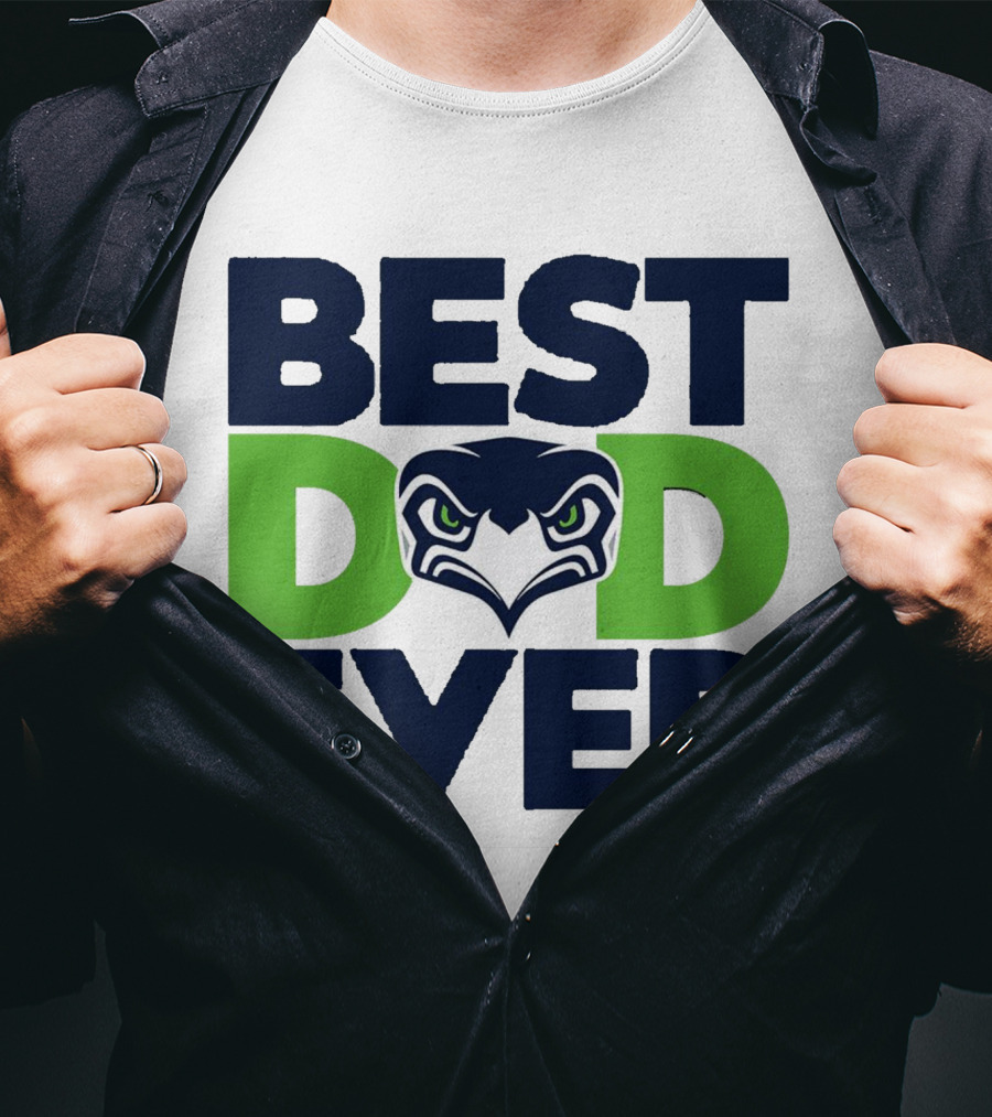 Best Dad Ever Seattle Seahawks Logo NFL T-Shirt