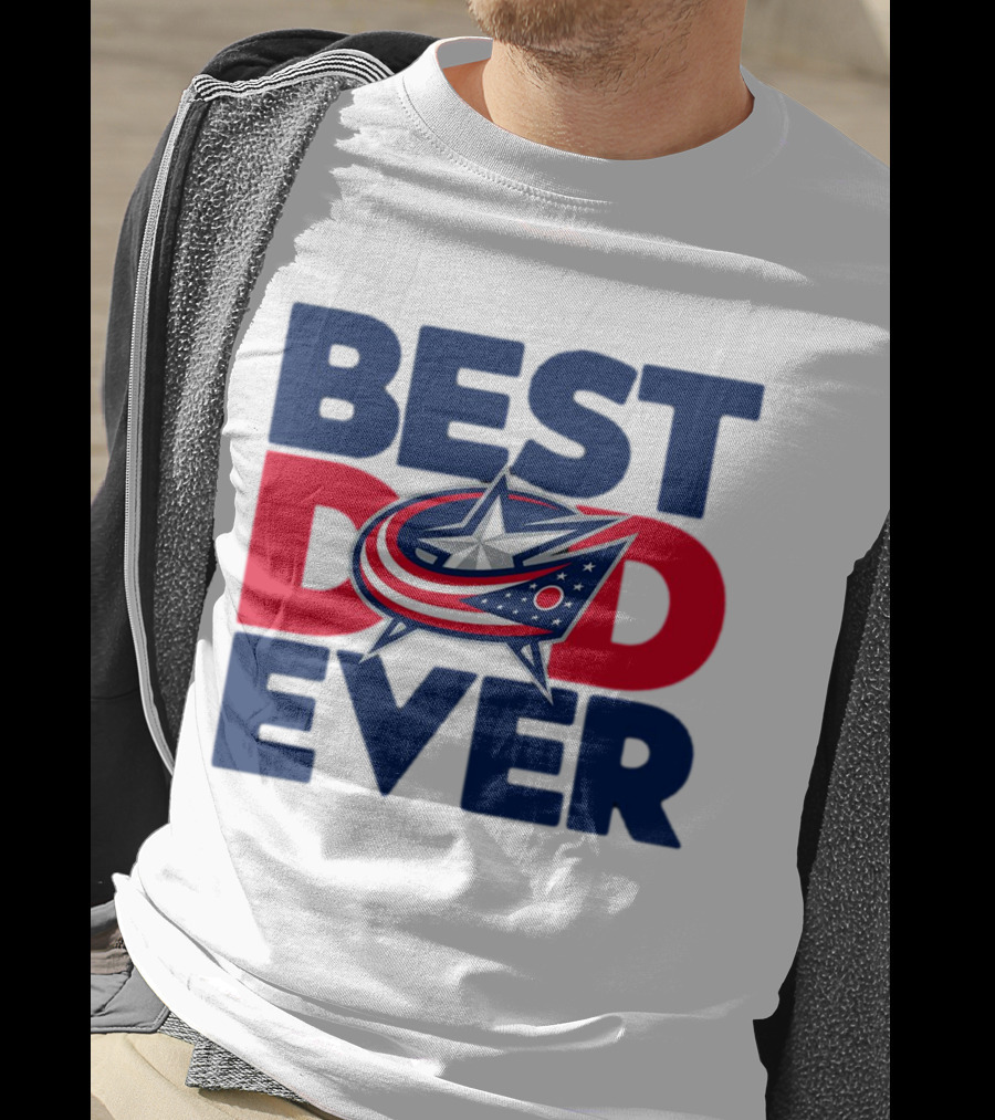 Best Dad Ever NHL Columbus Blue Jackets T-Shirt