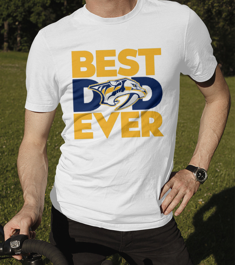 Best Dad Ever Nashville Predators NHL Fan T-Shirt