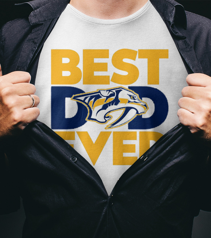 Best Dad Ever Nashville Predators NHL Fan T-Shirt