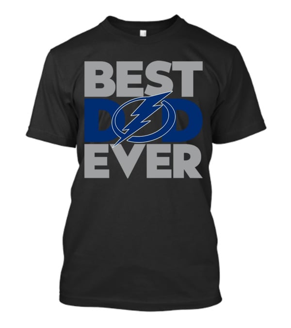 Best Dad Ever NHL Tampa Bay Lightning Bolt T-Shirt