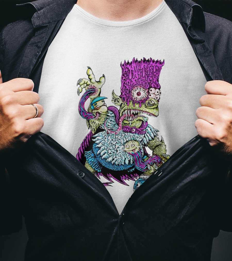 Caped Monster Bart Simpson Surreal T-Shirt