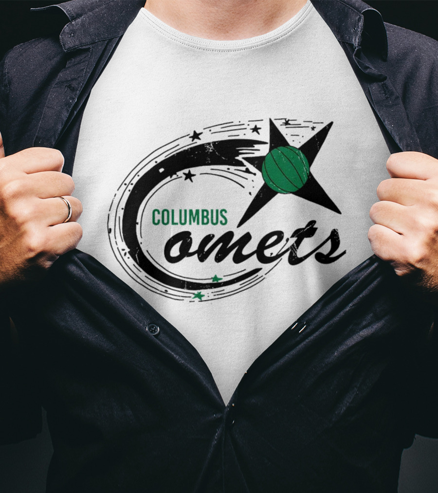 Columbus Comets Basketball Star T-Shirt