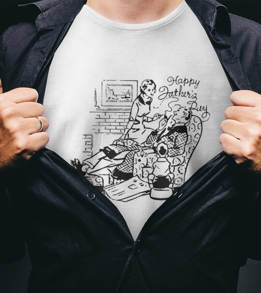 Happy Father’s Day Smoking Chair T-Shirt