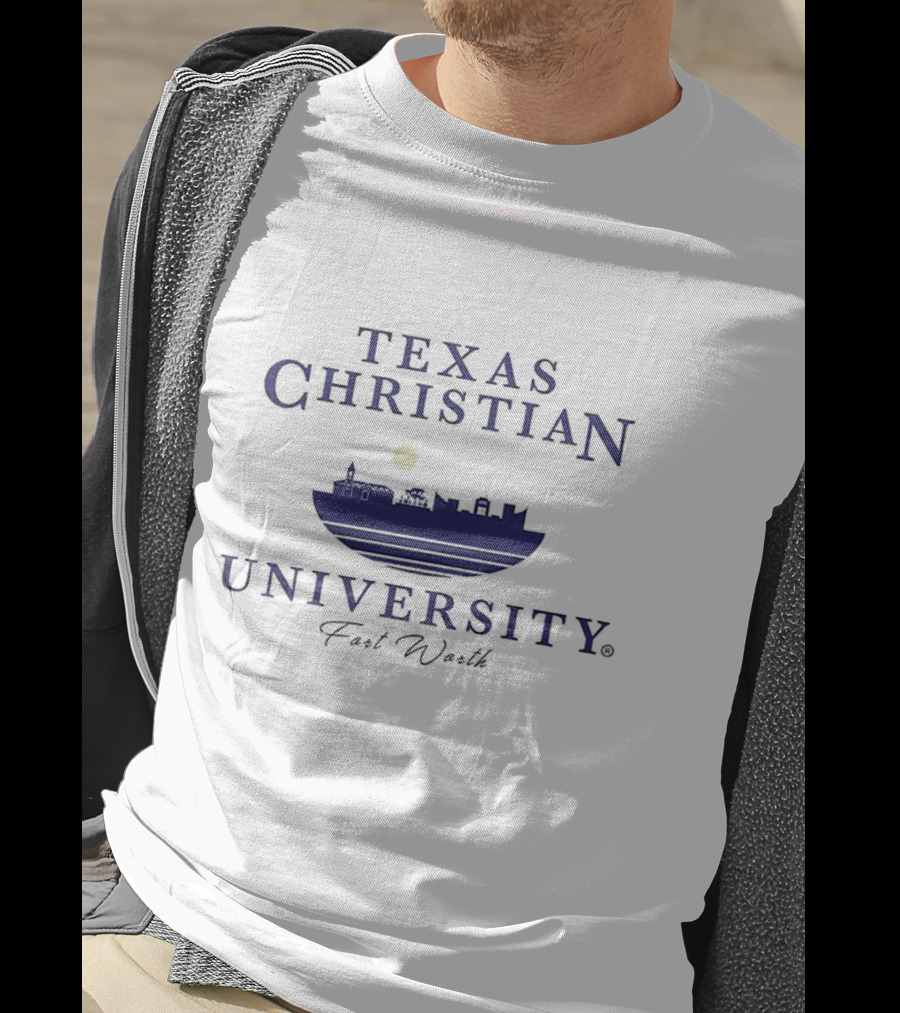 Texas Christian University Fort Worth Skyline T-Shirt