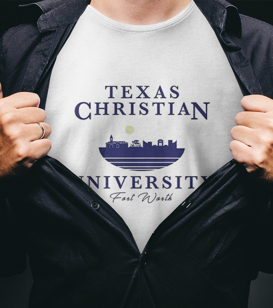 Texas Christian University Fort Worth Skyline T-Shirt